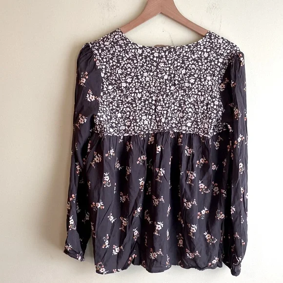 Matilda Jane In the Breezeway Split Neck Floral Boho Top - Picture 4 of 6